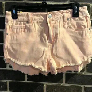 dELIA*s Bradley NWT Size 5/6 Juniors Peach Cutoff Distressed High Waist Shorts
